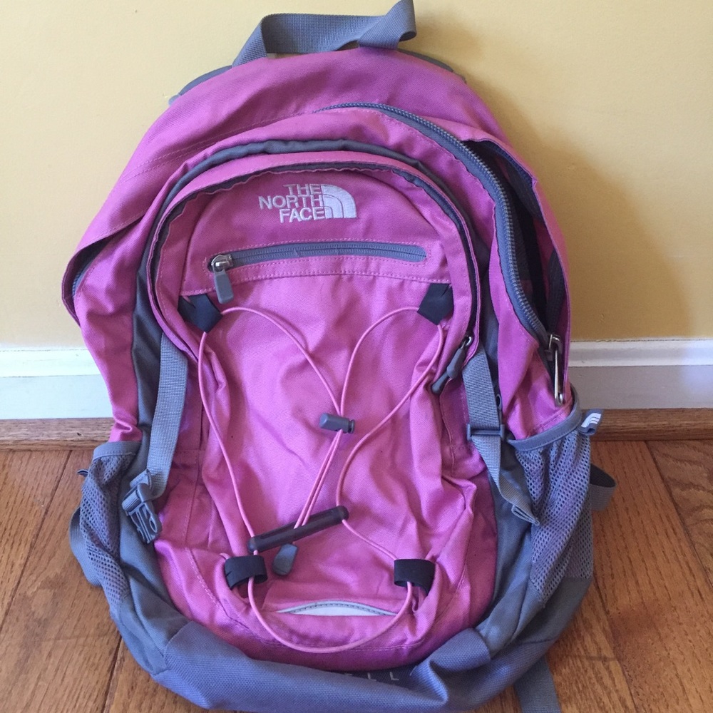 Pink North Face Backpack